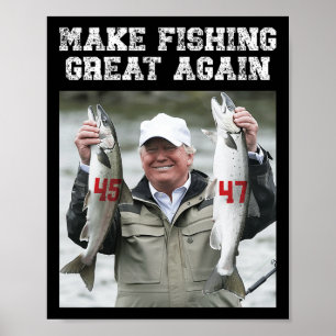 Poster Redonnez sa grandeur à la pêche Trump 2024