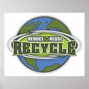 Poster Réduction, réutilisation et recyclage de la Terre