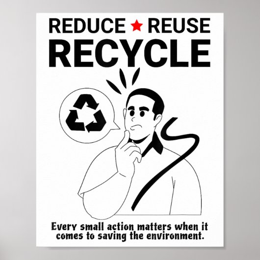Poster Réduction, réutilisation, recyclage _ Protection D (Devant)