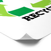 Poster Réduire la réutilisation Recycle Mère Nature Plaid (Coin)