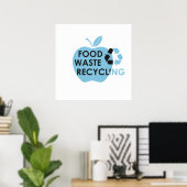 Poster réduire le gaspillage alimentaire (Bureau à domicile)