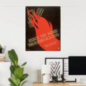Poster Réduire les risques d'incendie grâce au logement p (Bureau à domicile)
