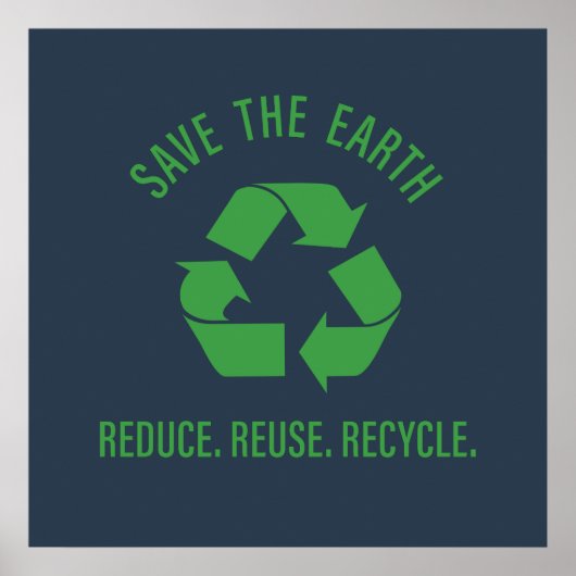 Poster réduire réutiliser recycler (Devant)