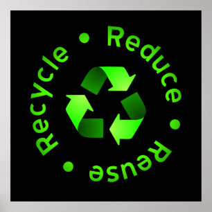 Poster Réduire, réutiliser, recycler l'affiche