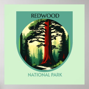 Poster Redwood National Park Beauty en Californie