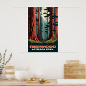 Poster Redwood National Park Californie Trees (Cuisine)