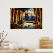 Poster Redwoods Californie (Cuisine)