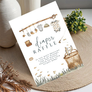 Poster Reel Fun Fishing Diaper Baby shower Raffin