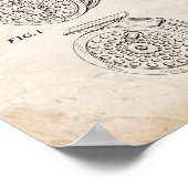 Poster Reel pour la pêche à la mouche - Ancien look (Coin)