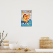 Poster Reel Snack Retro Pin-Up | Red Snapper Fishing Boat (Cuisine)