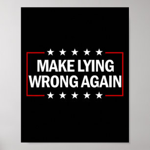 Poster Refaire du Mensonge à Nouveau Anti Trump Refaites