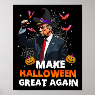 Poster Refaire Halloween Great Again Drôle Trump Fantôme