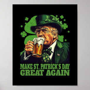 Poster Refaire la Saint-Patrick Grande Encore Trèfle Trum
