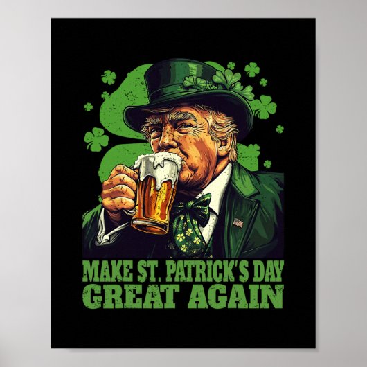 Poster Refaire la Saint-Patrick Grande Encore Trèfle Trum (Devant)