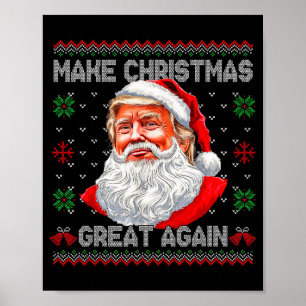 Poster Refaire Noël Grande Encore Drôle Santa Trump Moche