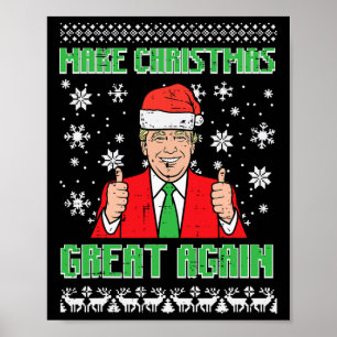 Poster Refaire Noël Grande Encore Trump Noël Moche Hommes