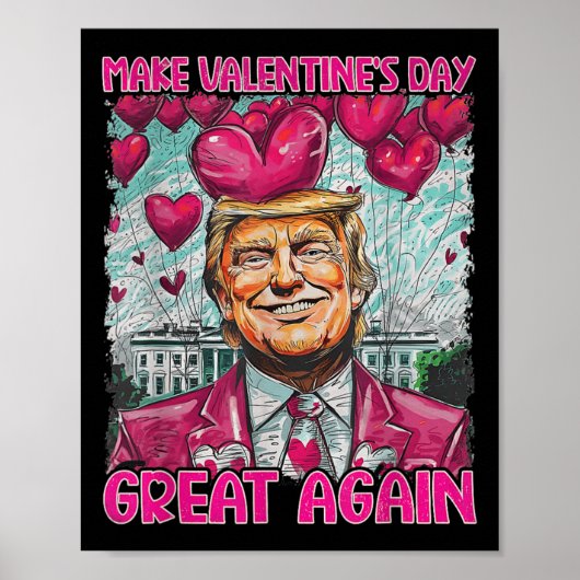 Poster Refaisons la Saint-Valentin avec humour Amoureux d (Devant)