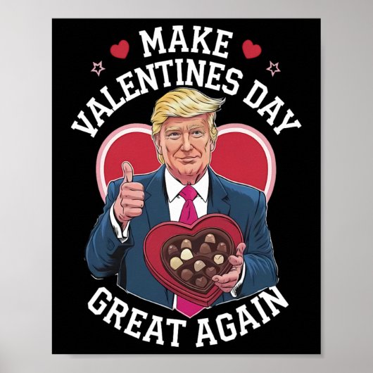 Poster Refaisons la Saint-Valentin avec humour Amoureux d (Devant)