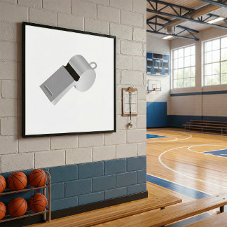 Poster Referees Whistle