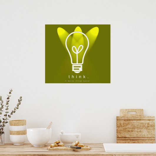 Poster Réfléchir (Cuisine)