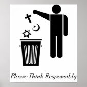 Poster Réfléchissez de manière responsable (Devant)