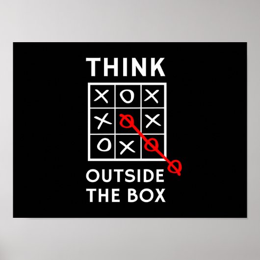 Poster Réfléchissez Dehors De La Boîte (Devant)