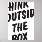 Poster Réfléchissez Dehors De La Boîte (Devant)