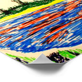 Poster: Reflecterend uitzicht van de lucht en het Poster (Hoek)