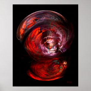 Poster Reflection In Red