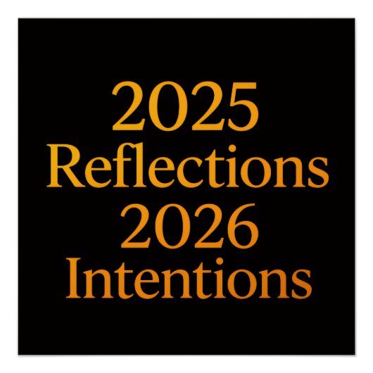 Poster Reflections Intentions 2026 Gold Goal Planner  (Devant)