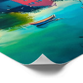 Poster Reflet coloré des maisons (Coin)