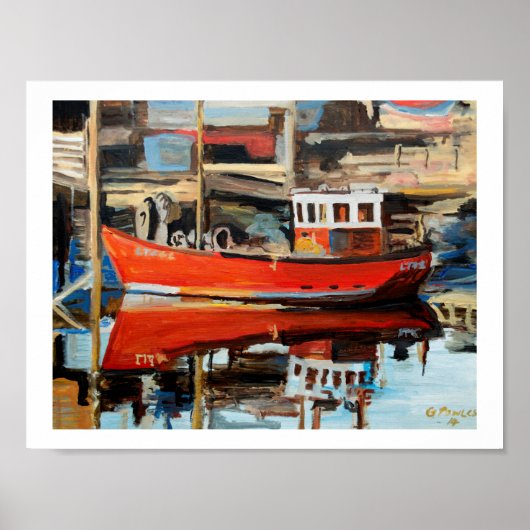 Poster Reflet de bateau (Devant)