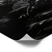 Poster Reflet de forêt au clair de lune – Sérénité monoch (Coin)