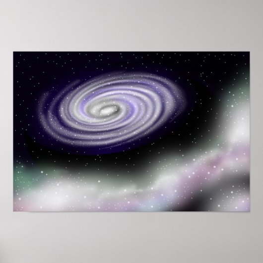 Poster Reflet de la galaxie violette. (Devant)