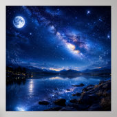 Poster Reflet de la Voie lactée au clair de lune — Paysag (Devant)