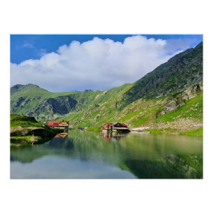 Poster Reflet du lac Bâlea – Impression alpine des Carpat