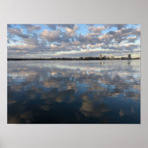 Poster Reflet nuageux