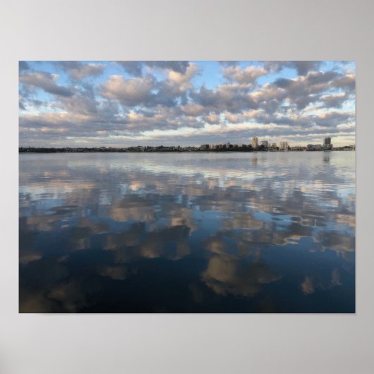 Poster Reflet nuageux (Devant)