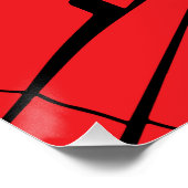 Poster Reflet Rouge Brisé (Coin)