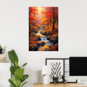 Poster Reflet soleil automne Maple Forest Fine Art (Bureau à domicile)