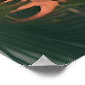 Poster Reflet Tropical Flamant Rose (Coin)