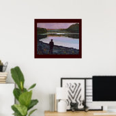 Poster Reflétant la rivière Missouri, Fort Benton, Mt. (Bureau à domicile)