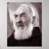 Poster Reflétant Padre Pio, (Devant)