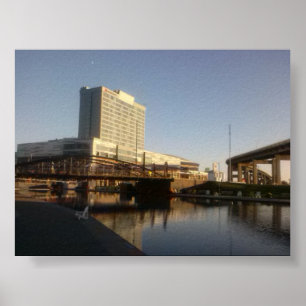 Poster Reflets au bord du canal