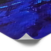 Poster Reflets bleus dans la forêt mystique (Coin)