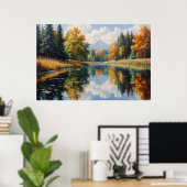 Poster Reflets d'automne (Bureau à domicile)