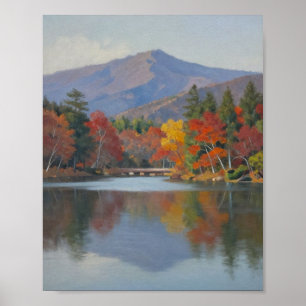 Poster Reflets d'automne sous le Blue Ridge : une Sérén