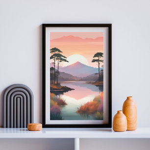 Poster Reflets de l'Aube Dorée