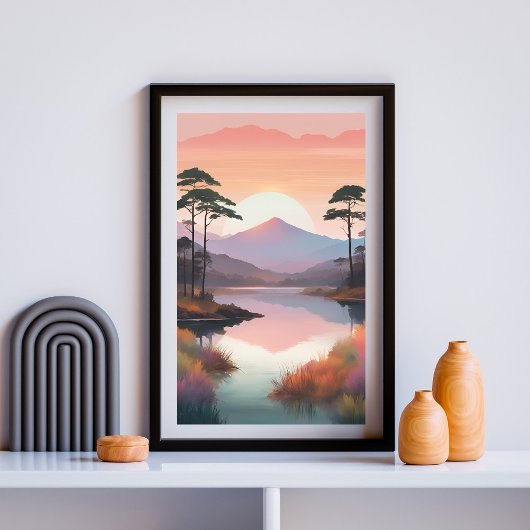 Poster Reflets de l'Aube Dorée