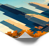 Poster Reflets de l'horizon de Chicago (Coin)